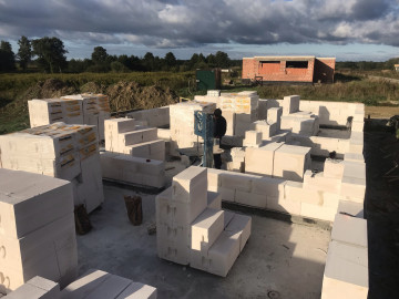 Кладка газосиликатных блоков